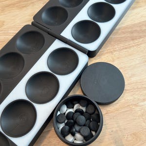 3D Printed Mancala Game Board with 48 Game Stones image 5