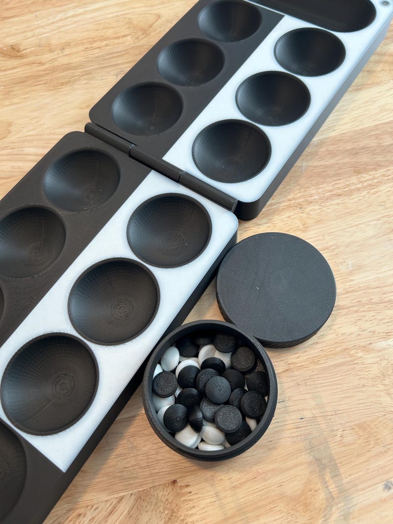 3D Printed Mancala Game Board with 48 Game Stones image 5