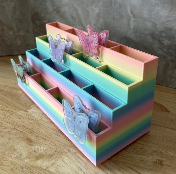 3D Printed Acrylic Clip Organizer | Craft Supply Storage | Craft Organizer | Desk/Workspace Organizer