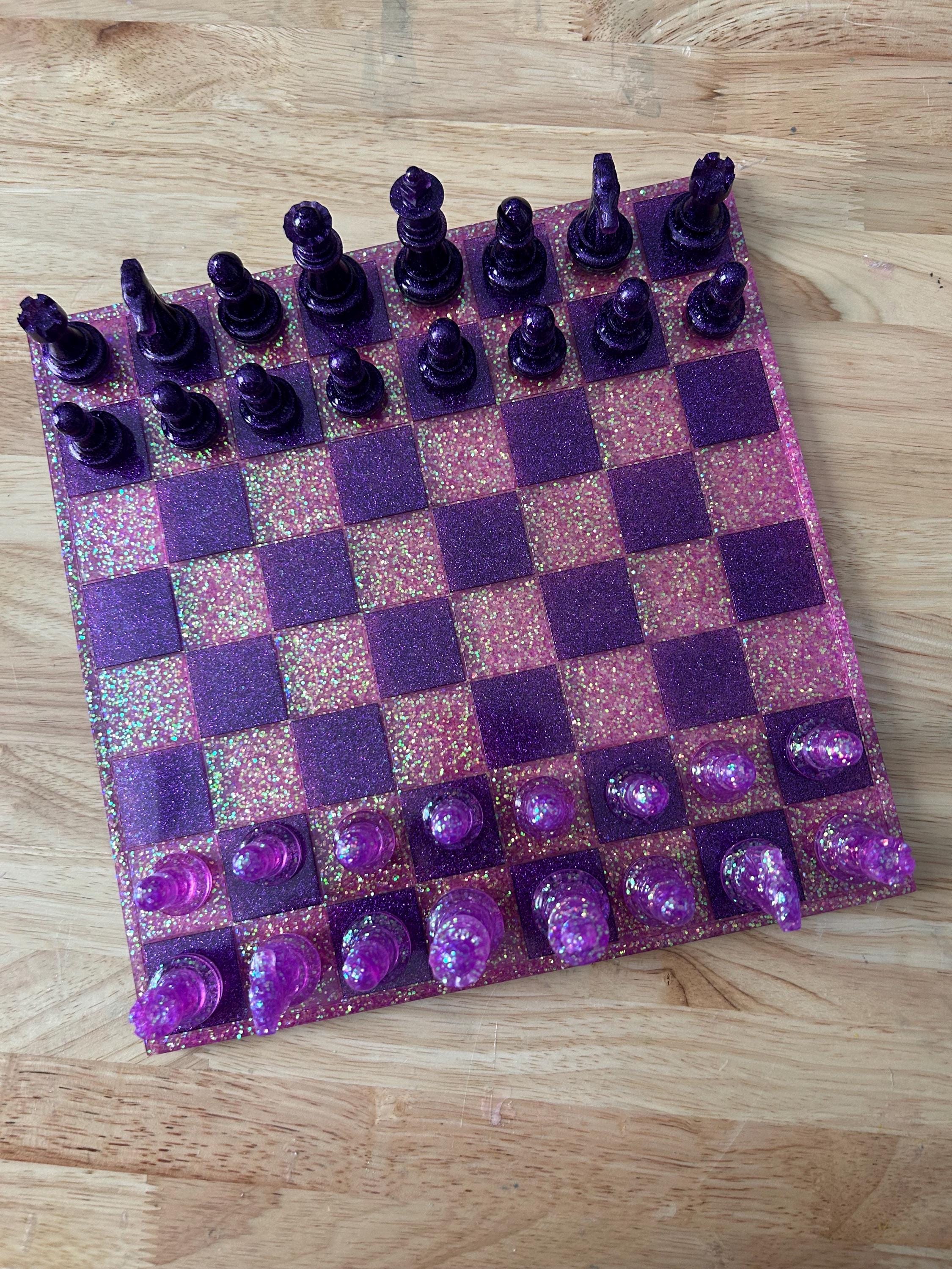 Made to Order Chessboard | Purple/lilac | Sizes Available - 11 