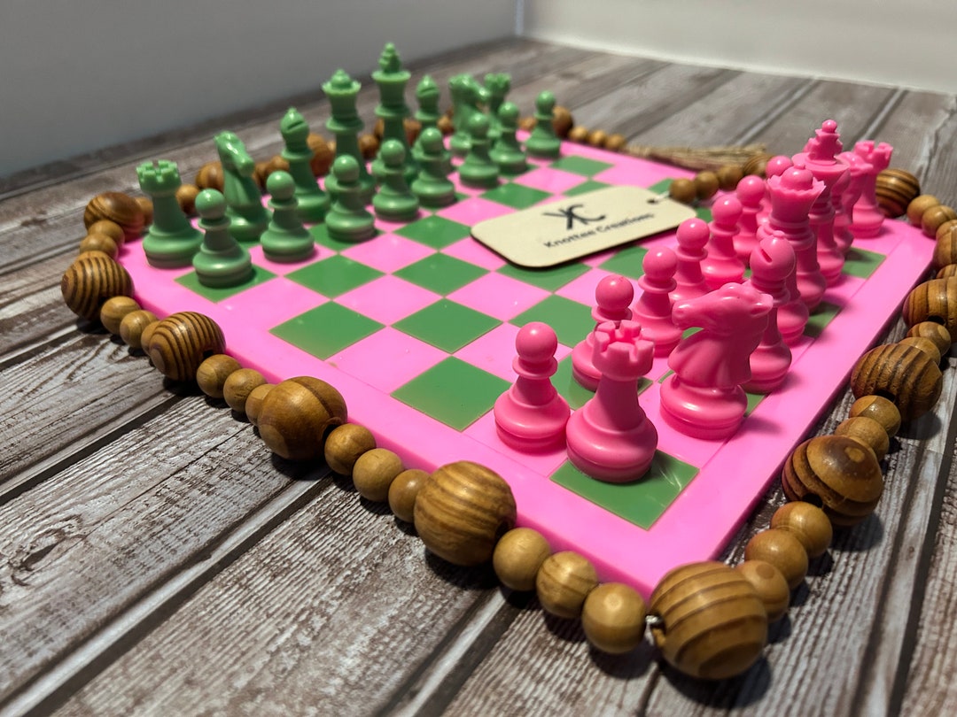 Made to Order Chessboard | Pink/green | Sizes Available - 11