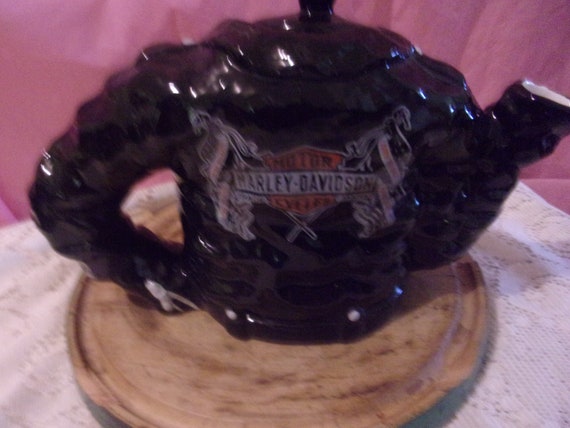 MIB 1998 Harley Davidson Teapot Black Biker Jacket Ceramic - Etsy