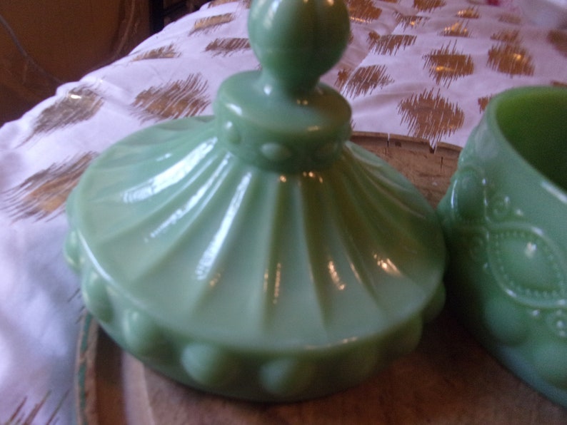 Jadeite Lidded Candy Dish Etsy