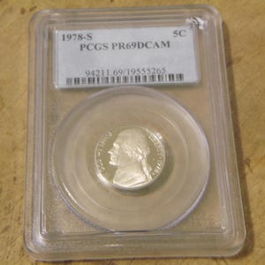 PCGS PR 69 DCAM 1978-S Jefferson Nickel