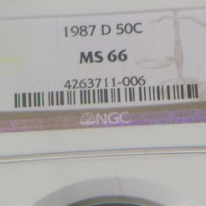 NGC MS66 1987-D Kennedy Half Dollar