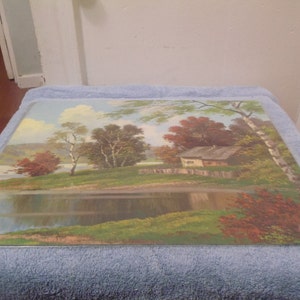 1959 Signed Copr. A. Fox Lithograph "Hide Away"