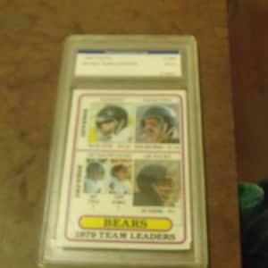 1980 Topps Bears Team Leaders with Walter Payton Graded