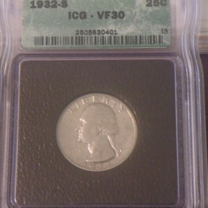 1932-S Washington Silver Quarter-VF30