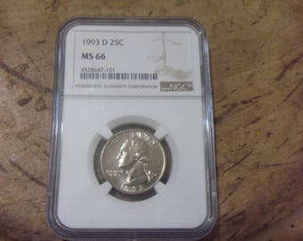 NGC MS-66 1993-D Washington Quarter