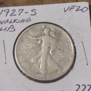 1927-S Walking Liberty Half Silver Dollar