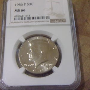 NGC MS66 1986-P Kennedy Half Dollar