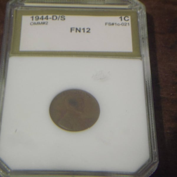 FN 12 GRADED 1944D/S Lincoln Wheat Penny