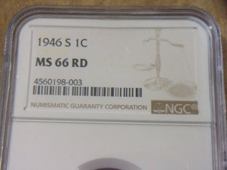 NGC MS66 1946-S Red Lincoln Wheat Penny