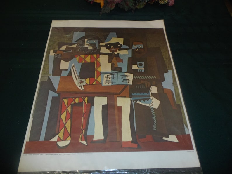 Three Musicians C.1921 Art Poster Print by Pablo Picasso Etsy