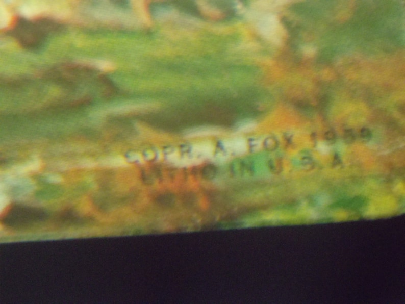 1959 Copr A Fox Lithograph Backwater #1852