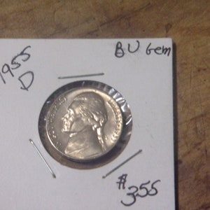 Brilliant Uncirculated 1955-D Jefferson Nickel