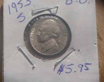 BU 1953-S Jefferson Silver Nickel