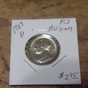 BU Gem FS 1987-P Jefferson Nickel