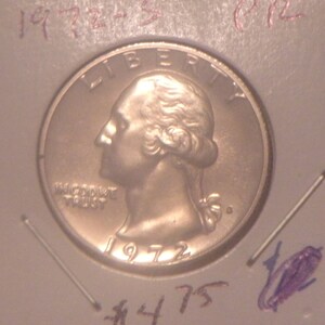 Proof 1972-S Washington Quarter