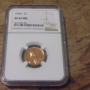 1956 Lincoln Penny NGC PF-67 RED