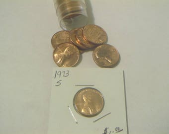 BU 1973-S Lincoln Memorial Cent