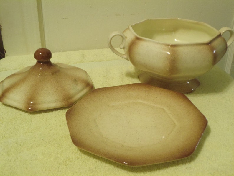 Signed 3 Piece Beautiful Serving Bowl