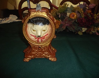 Vintage Cast Iron Cat and Mouse Mechanical Bank