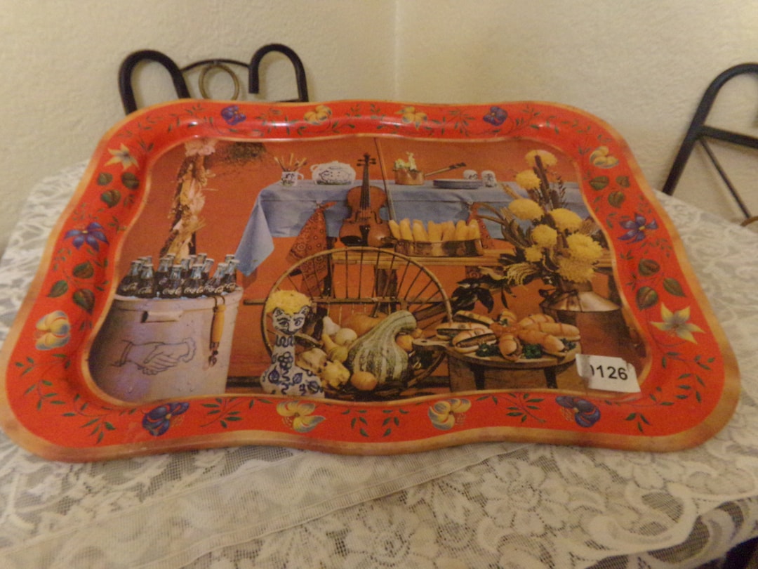 Vintage Coca-cola Fall Harvest Autumn Tray - Etsy