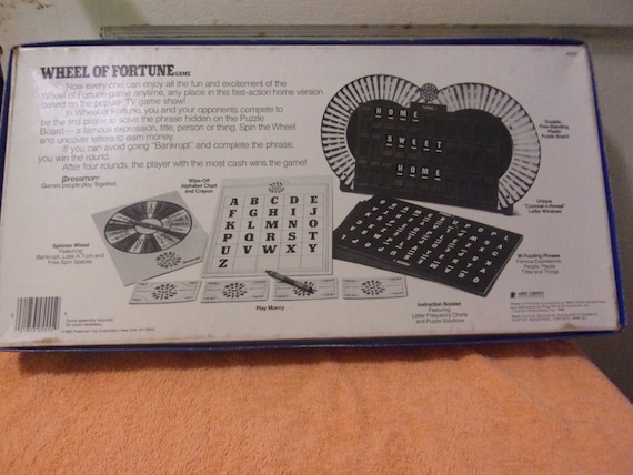 1985 Wheel of Fortune Board Game - Etsy