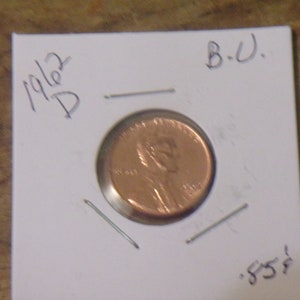 BU 1962-D Lincoln Cent