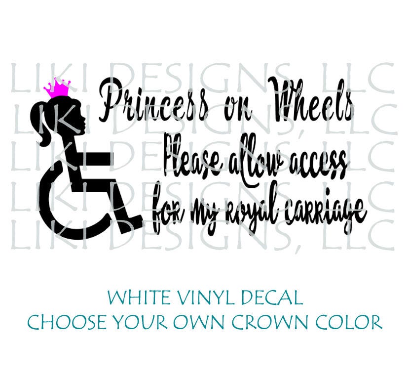 Download Princess on Wheels/Supergirl on board VINYL DECAL | Etsy