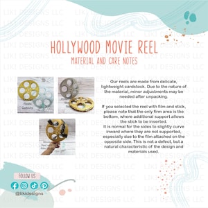 8in Cardstock Movie Reel Centerpiece: Hollywood Party Decor 画像 6