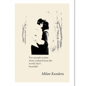 Milan Kundera Literary Art Print, Book Lover, Literary Art Print, Art Print, Literature Poster, Literary Wall Art, Literary Gift, Poster image 1