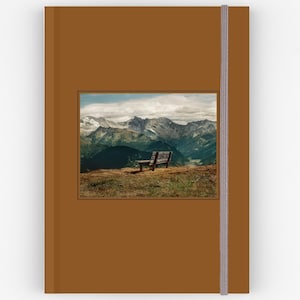 Alpes autrichiennes, carnet, Tyrol, art de Wipptal, carnet de notes nature, carnet de notes à couverture rigide, carnet de voyage avec jeu de cartes postales gratuit, carnet de voyage