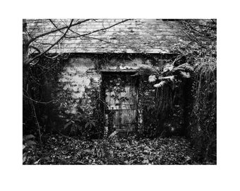 Abandoned Places Picture, Black And White Photography, Irish Photography Print, Landscape Photography, Ireland Photography, Old House Photo