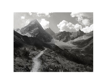 Impression de montagne, impression de photographie de montagne, photographie en noir et blanc, art sauvage, photographie de paysage, art mural, estampes de la nature