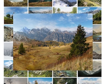 Alpin, Österreich Alpen, Kunst, Berg Postkarten, Alpine Postkarten, Postkartenset, Natur Postkarten, Berg Geschenkset, Landschaft Postkarten