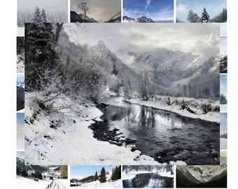 Winter-Postkarte, Postkarten Natur, Postkarten-Set, Naturfotografie-Drucke, österreichische Alpen, Bergfotografie, Geschenk für Naturliebhaber, Alpen