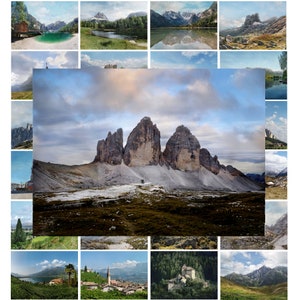 Landschaft Fotografie 4 x6 Postkarten 24er Set, Postkarten Berg, Südtirol, Postkarten, Berg Fotografie Drucke, Postkarten Natur