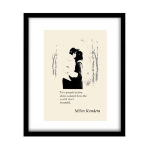 Milan Kundera Literary Art Print, Book Lover, Literary Art Print, Art Print, Literature Poster, Literary Wall Art, Literary Gift, Poster image 2