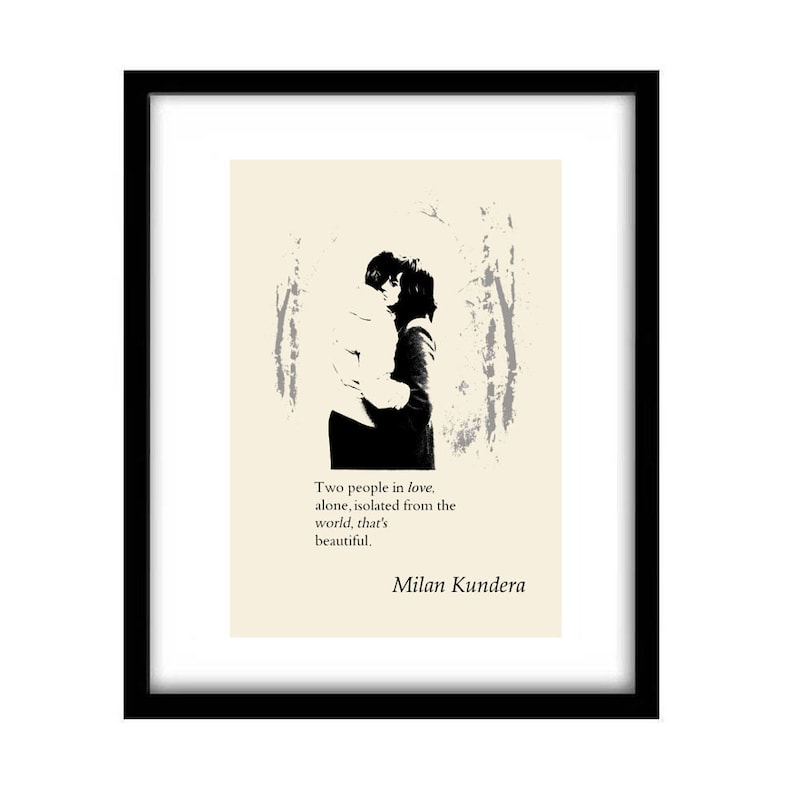 Milan Kundera Literary Art Print, Book Lover, Literary Art Print, Art Print, Literature Poster, Literary Wall Art, Literary Gift, Poster image 2