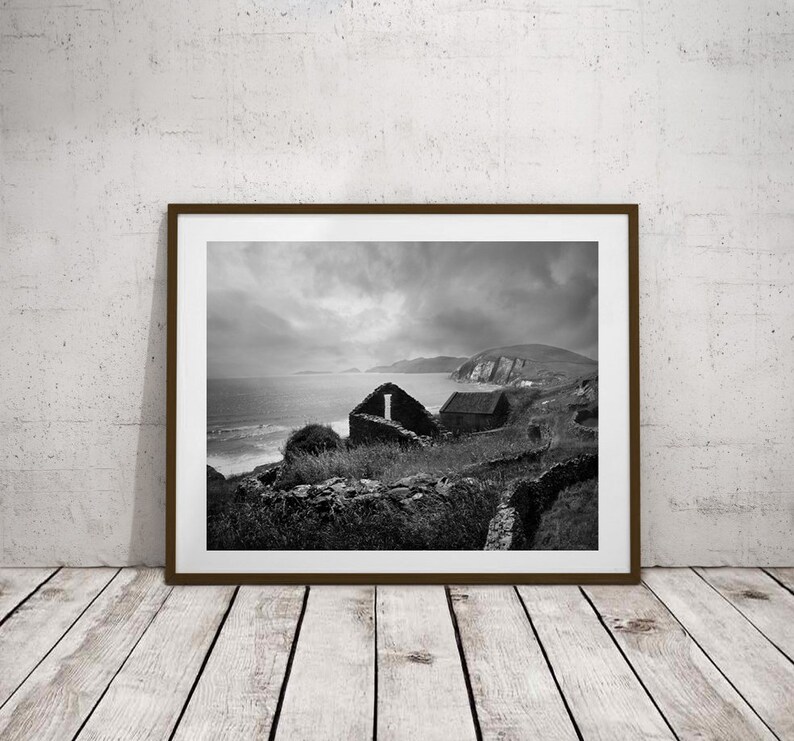 Irish Photography Print, Irish Landscape Photography, Black And White Irish Photography, Ireland Photography, Abandoned Places, Photo Print image 2