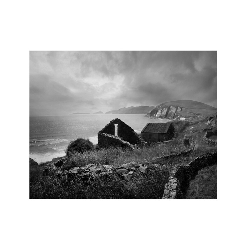 Irish Photography Print, Irish Landscape Photography, Black And White Irish Photography, Ireland Photography, Abandoned Places, Photo Print image 1