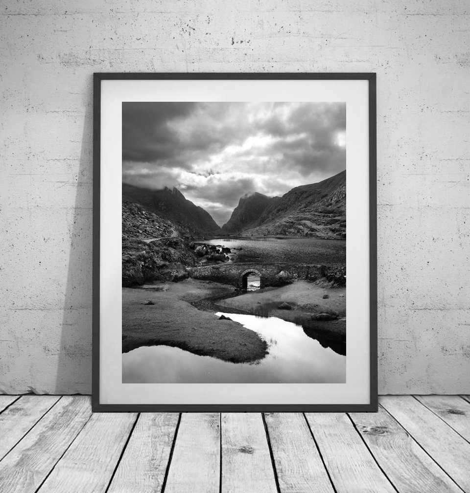 Black and White Irish Art, Nature Photography, Abandoned Places, Ireland Photography Print
