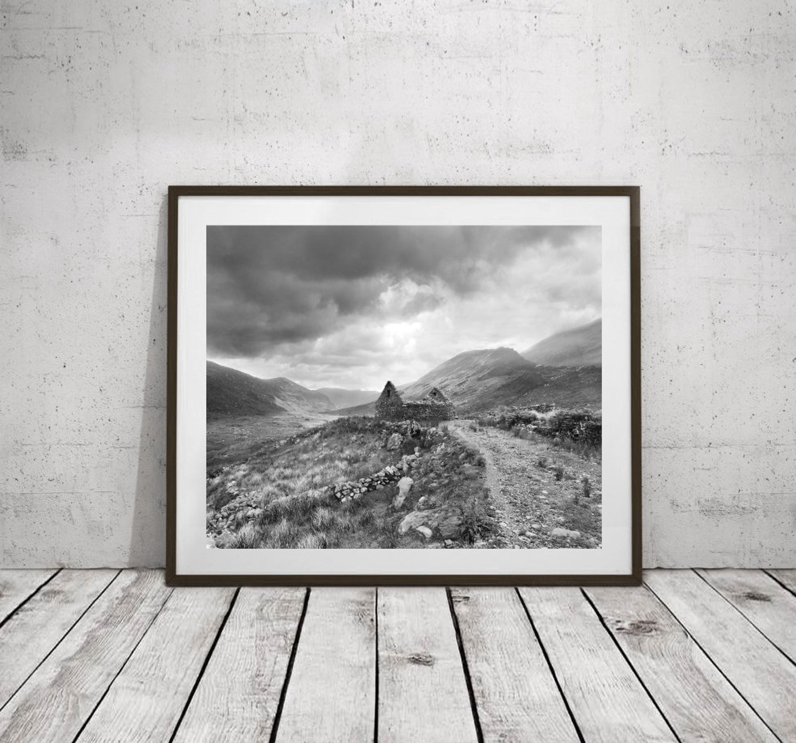 Irish Photography Print, Irish Landscape Photography, Black and White