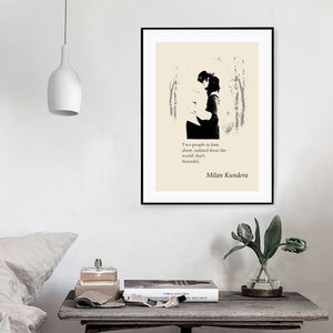 Milan Kundera Literary Art Print, Book Lover, Literary Art Print, Art Print, Literature Poster, Literary Wall Art, Literary Gift, Poster image 3