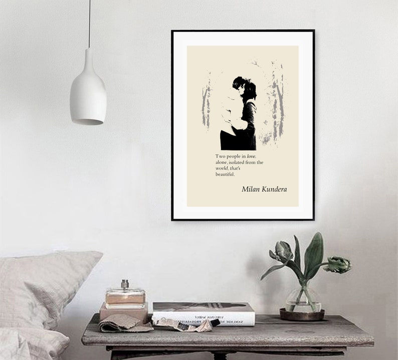 Milan Kundera Literary Art Print, Book Lover, Literary Art Print, Art Print, Literature Poster, Literary Wall Art, Literary Gift, Poster image 3