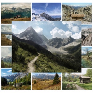 Lot de 24 cartes postales des Alpes autrichiennes, lot de cartes postales, cartes postales paysages, cartes postales nature, photographie alpine, photographie de montagne