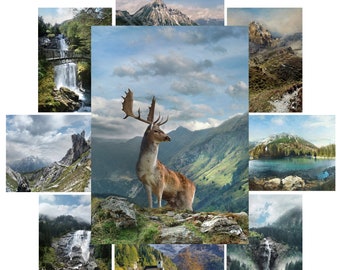 Berg Fotografie Postkarten, Postkartenset, Postkarten, Postkarten Berg, Alpen Kunst, Postkarten Natur, Naturliebhaber Geschenk, Berggeschenk