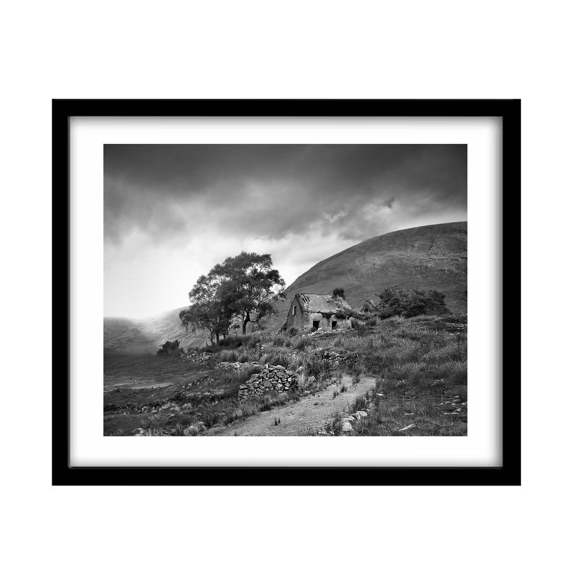 Landscape Photography Black and White, Irish Landscape Wall Art, Fine